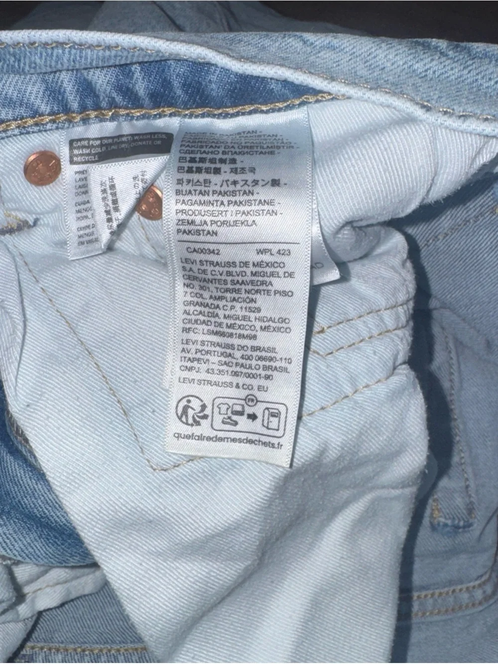 Levis 511 Slim Fit Jeans Mens 32x32 Light Wash Blue Stretch Denim
